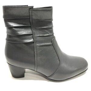 David Tate Women’s Ankle Boot Gray Leather Size 10.5 M